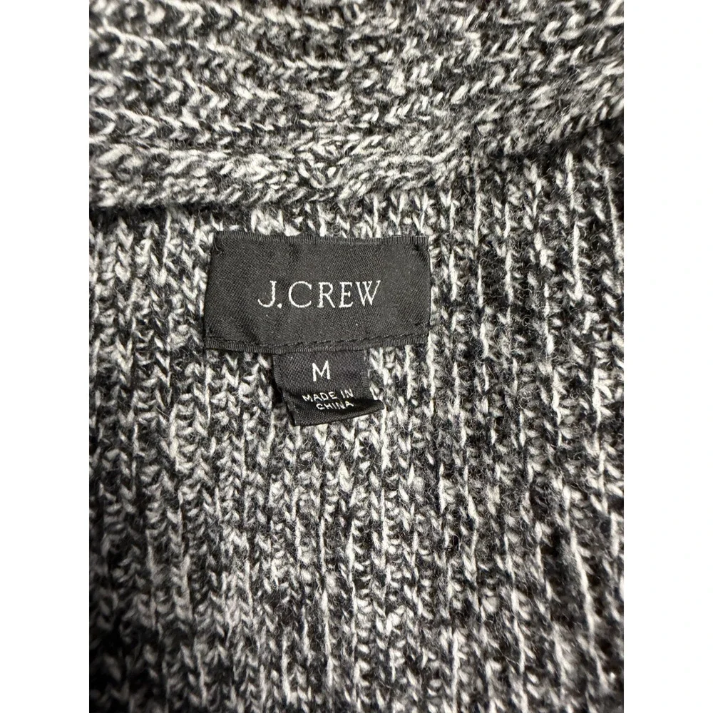 J.Crew Merino Wool Blend Cardigan Mens Medium Marled Gray Button Sweater